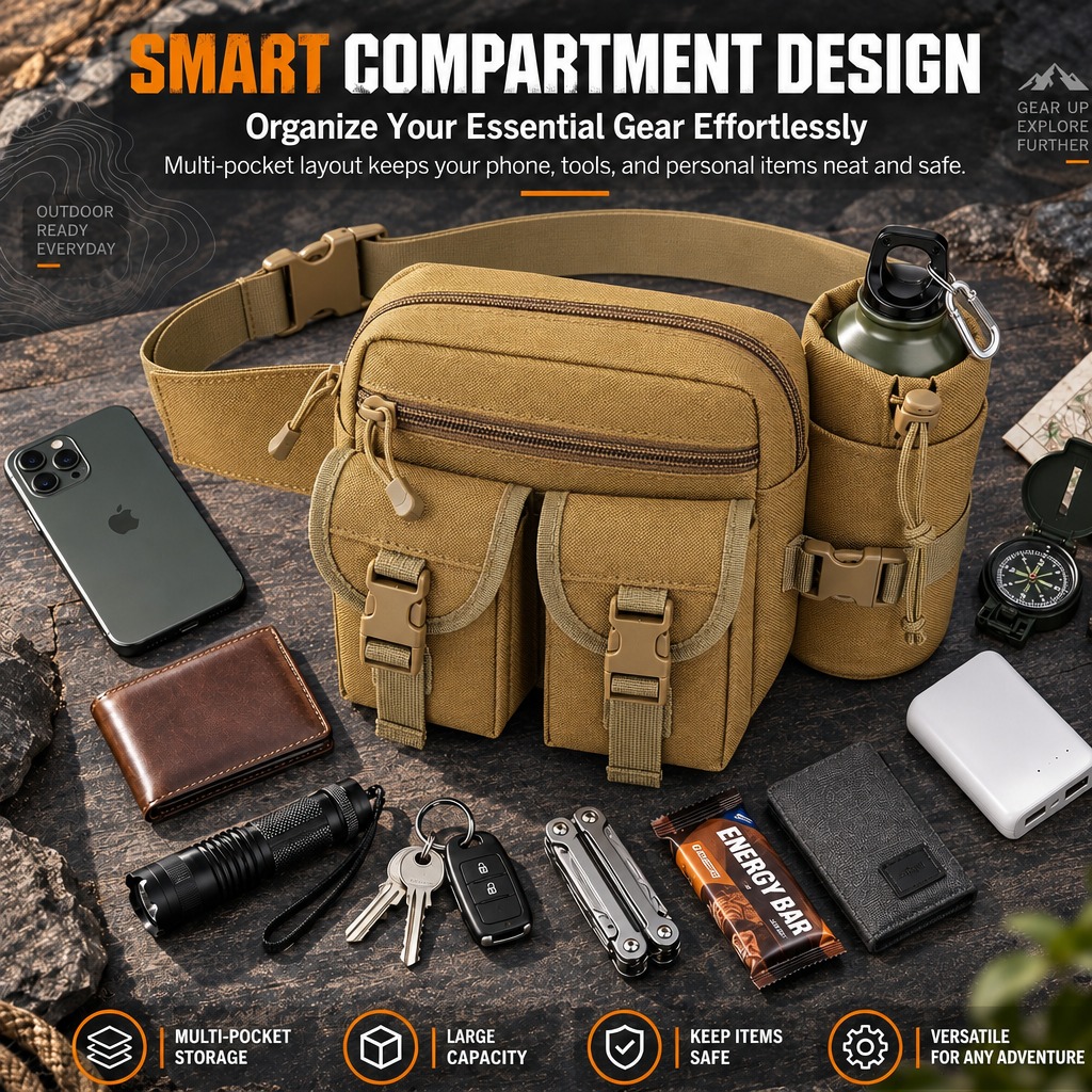 Multifunctional Tactical Fanny - đánh giá và giá Hiking Backpack Waterproof